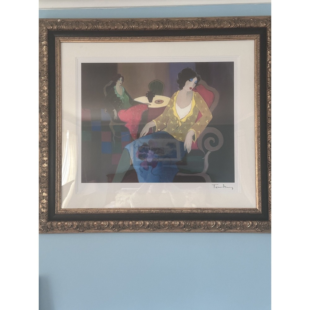 ITZCHAK TARKAY "LITTLE ROUND TABLE#7" SIGNED. 2009 SERIOLITHAGRAPH W/COA.